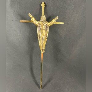 Brass Crucifix Wall Decor Cross Made in Portugal